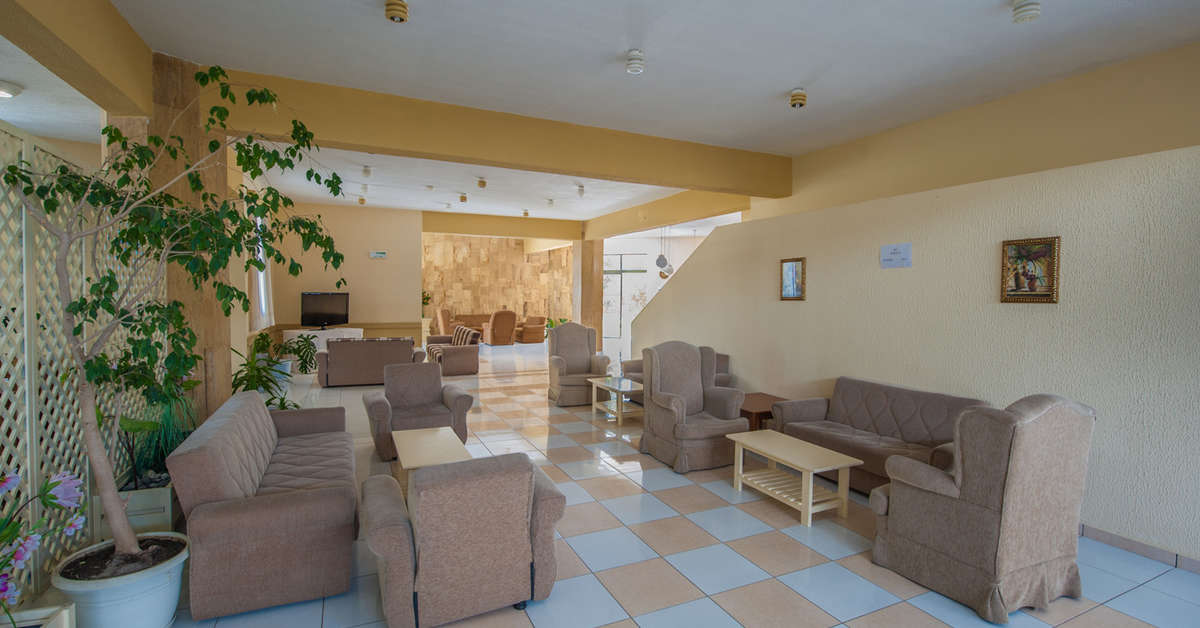 Een foto van het interieur van Aegean Bay Hotel