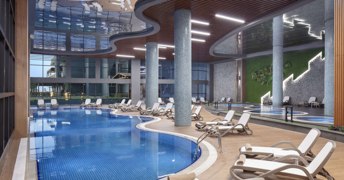 Een foto van het zwembad bij Mylome Luxury Hotel & Resort
