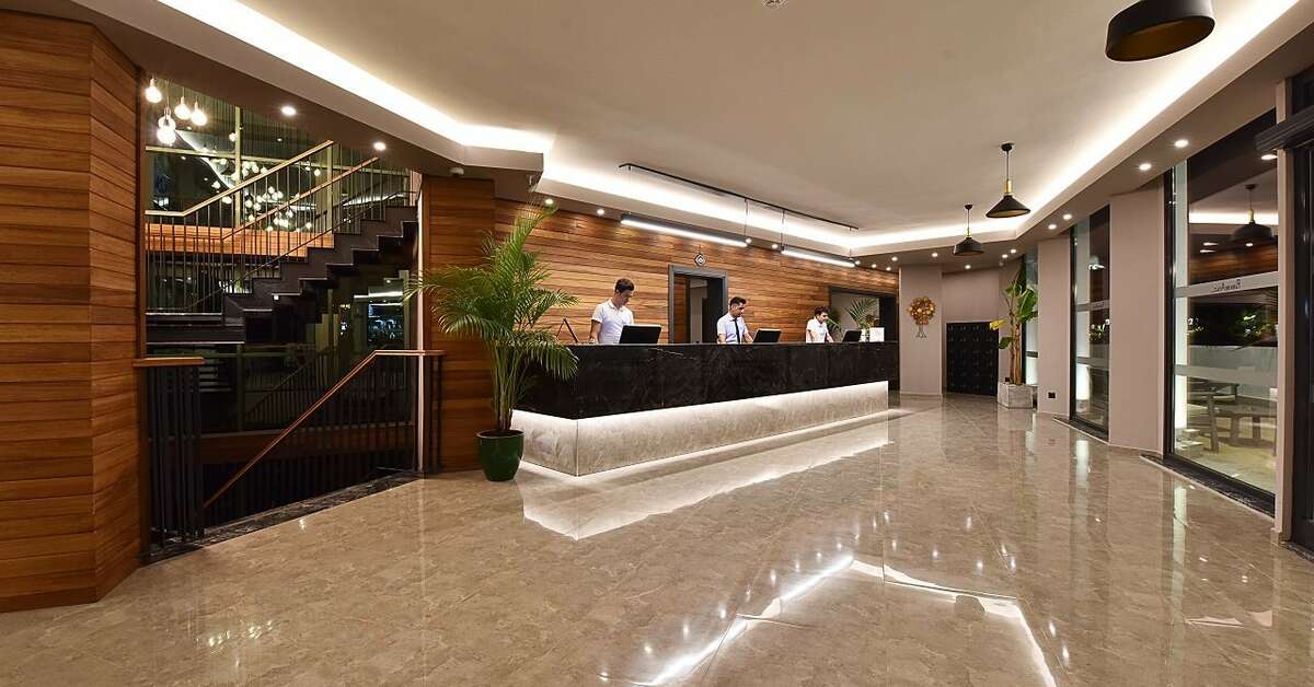 Een foto van het interieur van Parkim Ayaz Hotel