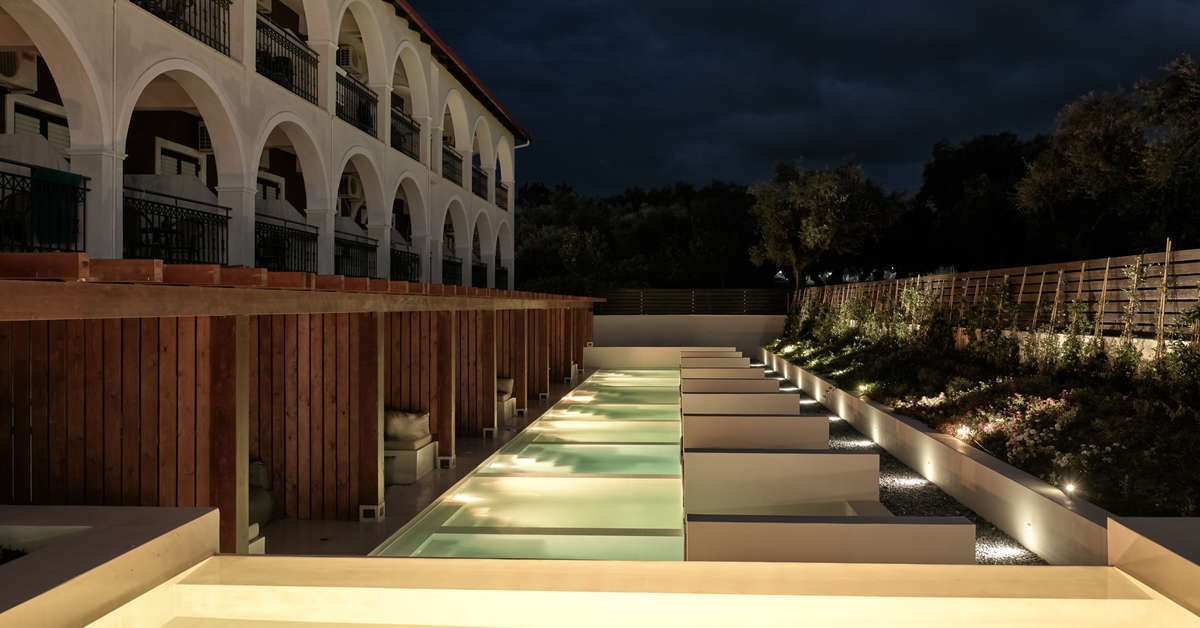 Ein Foto vom Pool im Castelli Hotel