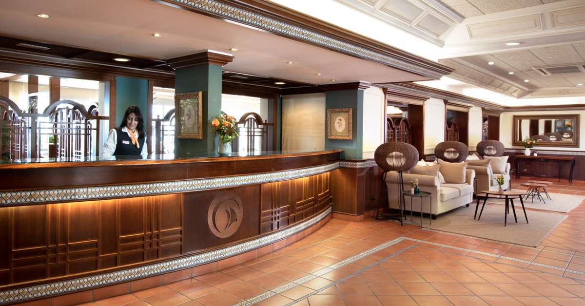 Een foto van het interieur van Hotel Roses Platja