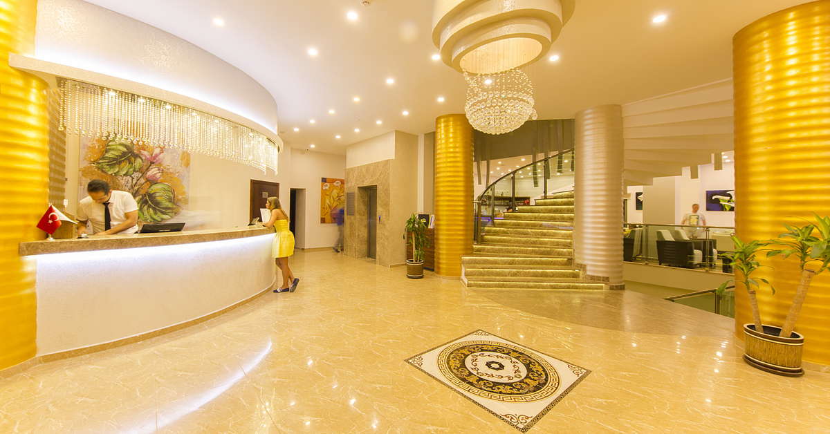 Een foto van het interieur van Maya World Park Hotel