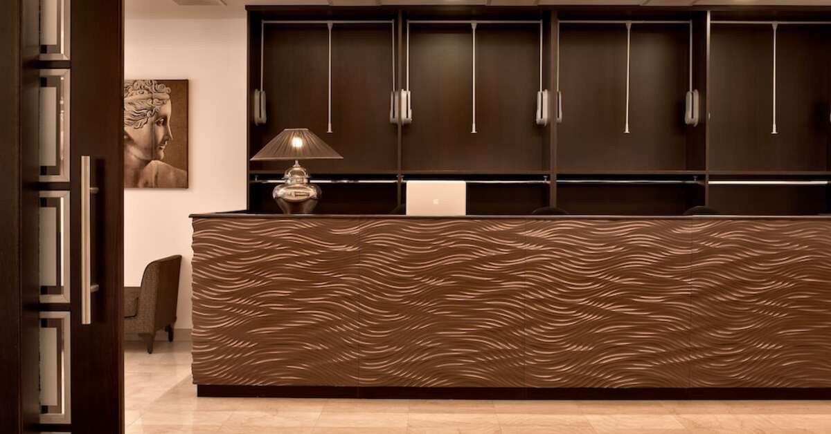 Een foto van het interieur van Hotel Regina Margherita