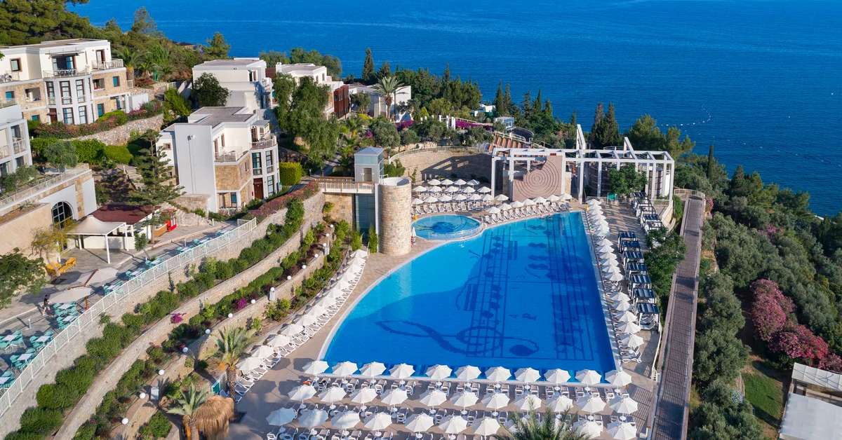 Een foto van het zwembad bij Duja Bodrum Hotel