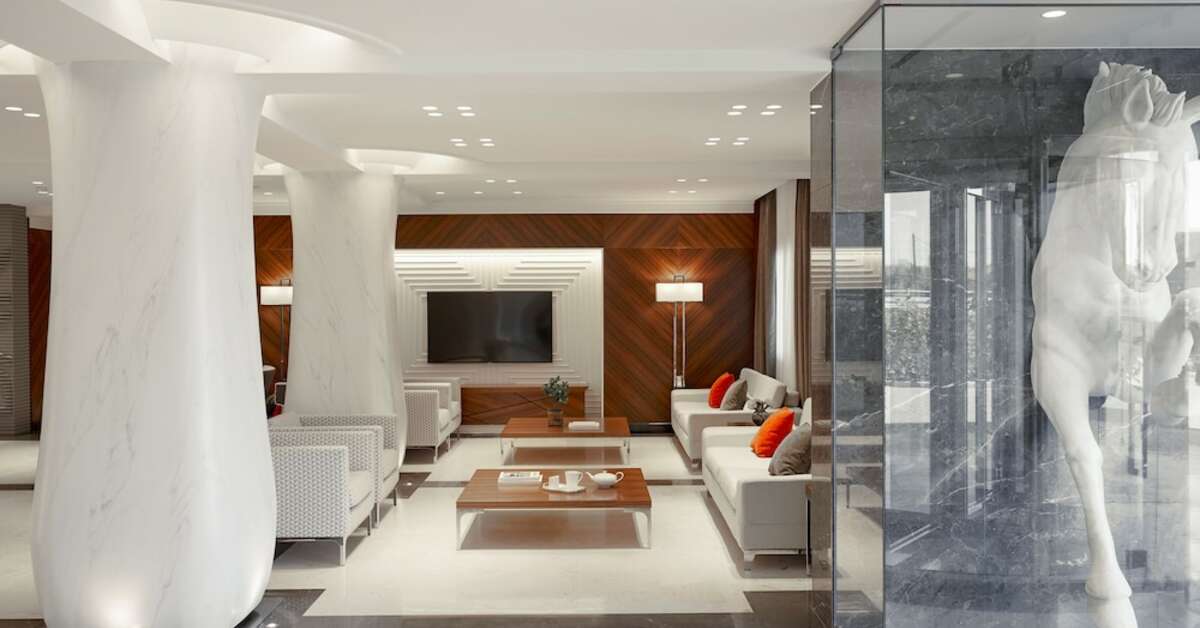 Een foto van het interieur van Hotel Potidea Palace