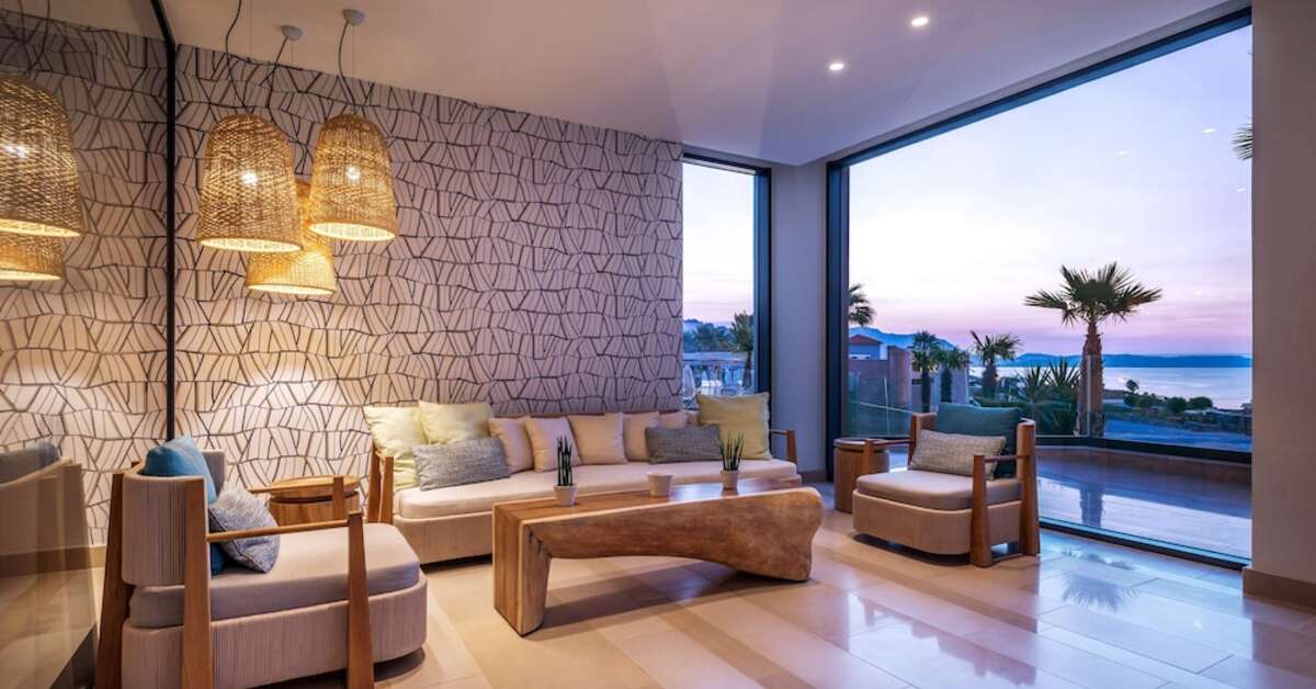Een foto van het interieur van Mitsis Rodos Village Beach Hotel