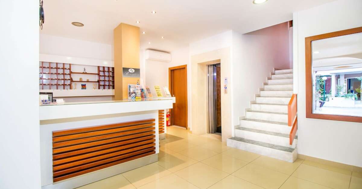 Een foto van het interieur van Filmar Hotel
