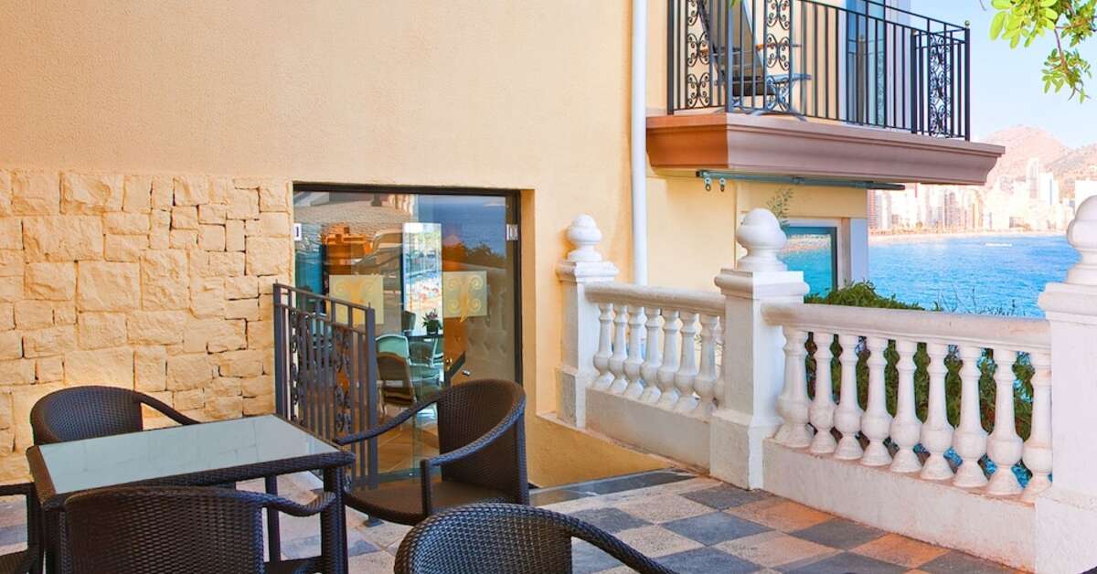 Een foto van het terras bij Villa Venecia Hotel Boutique Gourmet