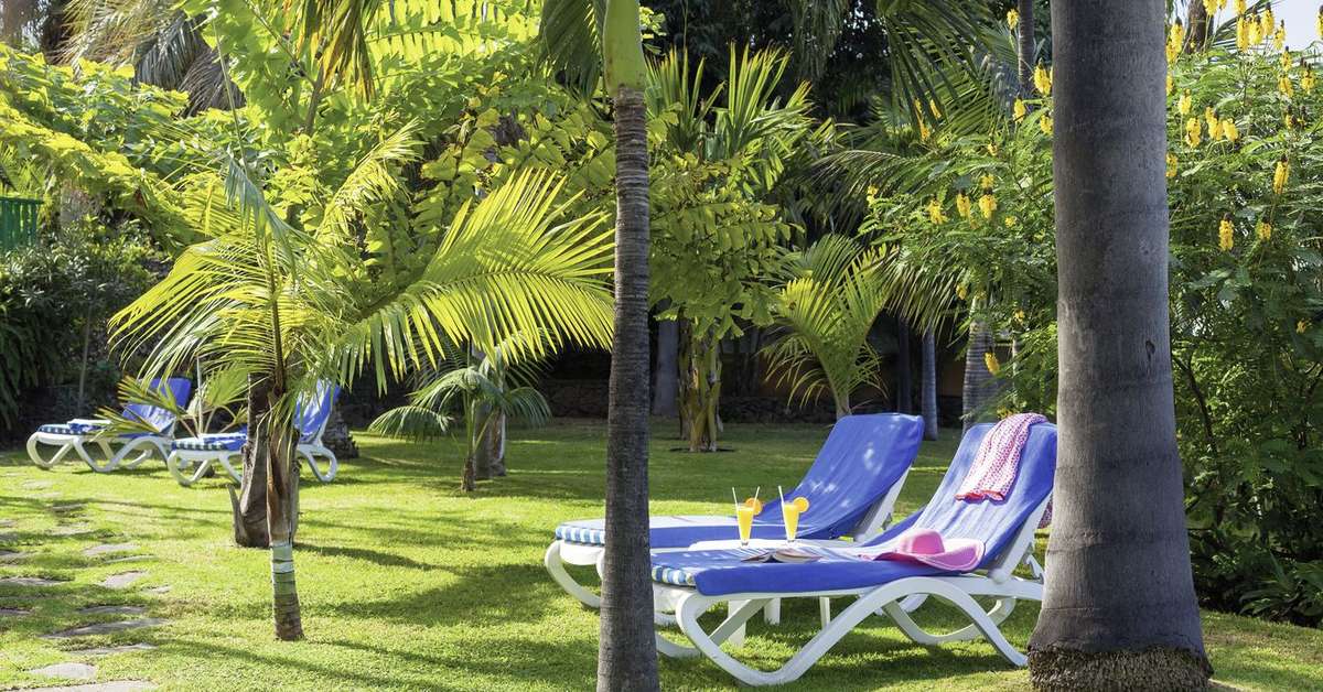 Ein Foto von der Terrasse im Hotel Tigaiga