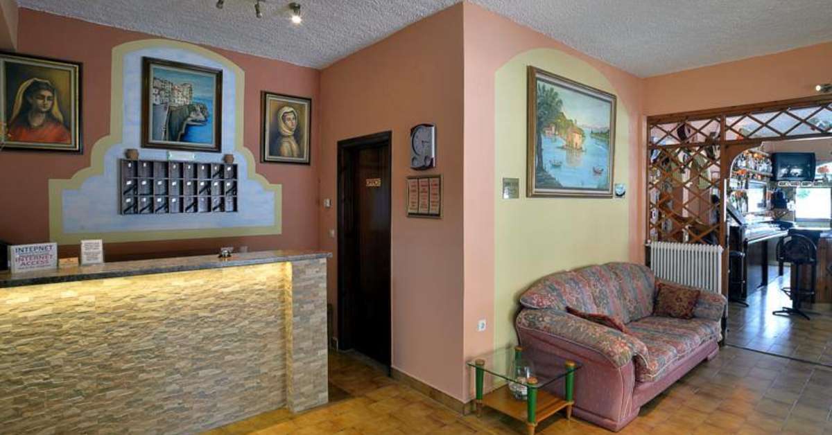 Een foto van het interieur van Hotel Maltezos