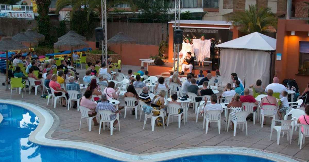 Ein Foto von der Terrasse im Hotel Regente