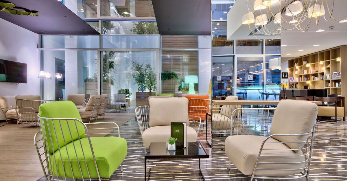 Een foto van het interieur van Hotel Valentina