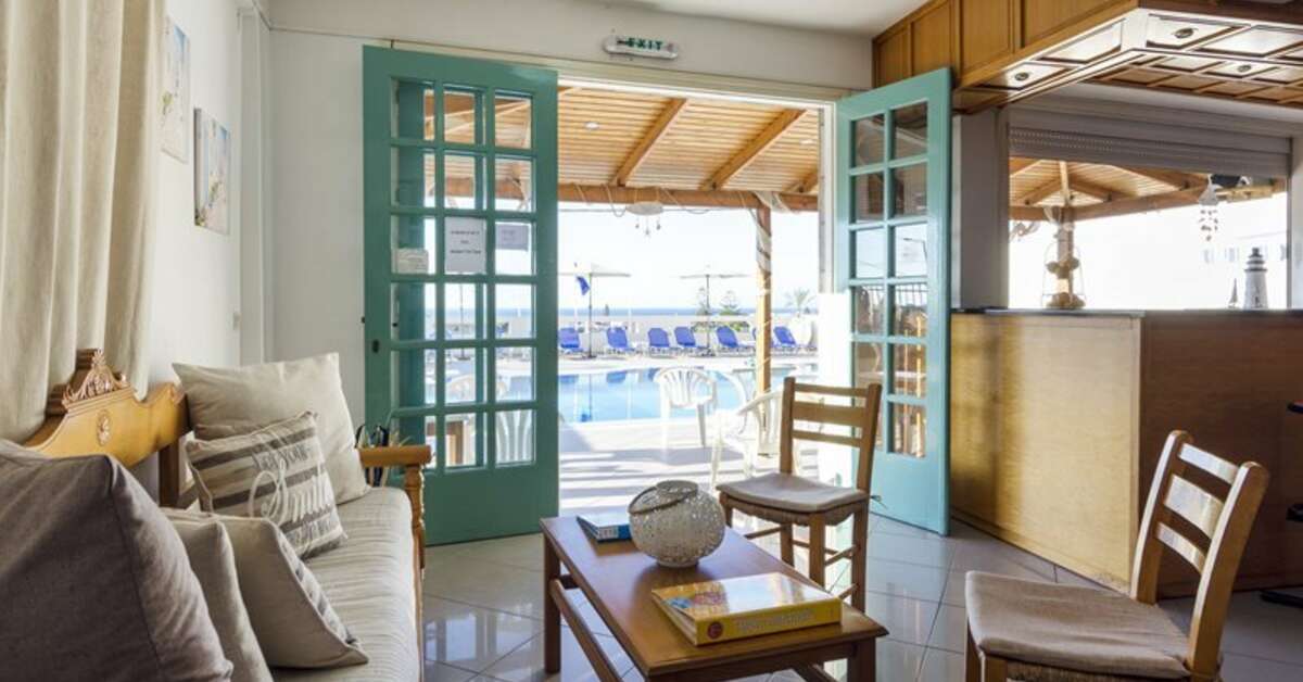 Een foto van het interieur van Aglaia Appartementen