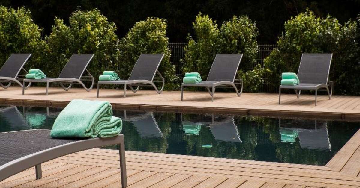 Een foto van het zwembad bij Furnas Boutique Hotel