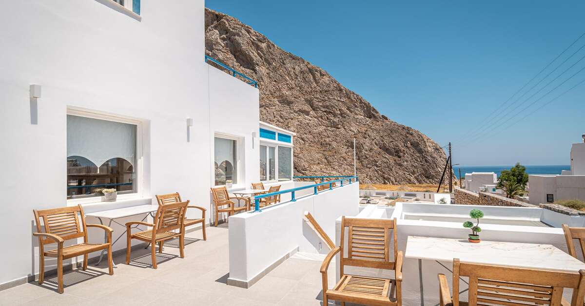Ein Foto von der Terrasse im Marianna Hotel