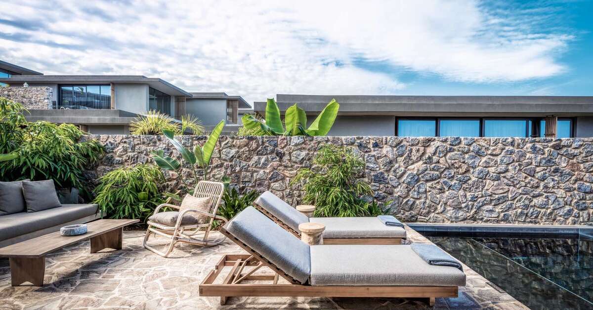 Ein Foto von der Terrasse im Domes Zeen Chania