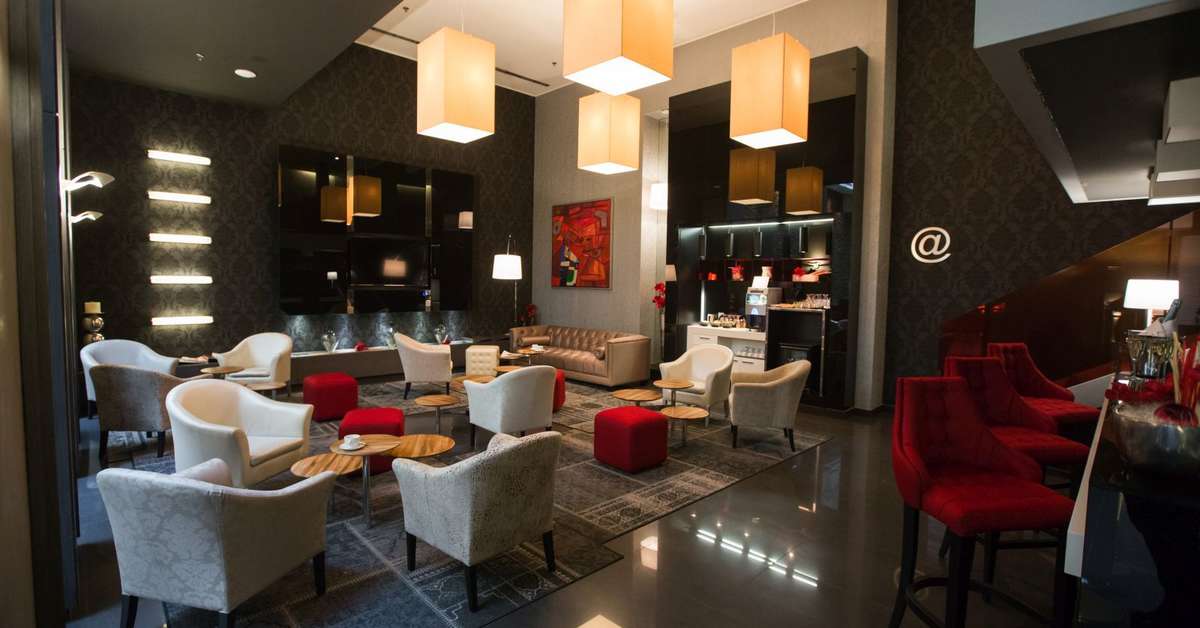 Een foto van het interieur van Eurostars Palazzo Zichy