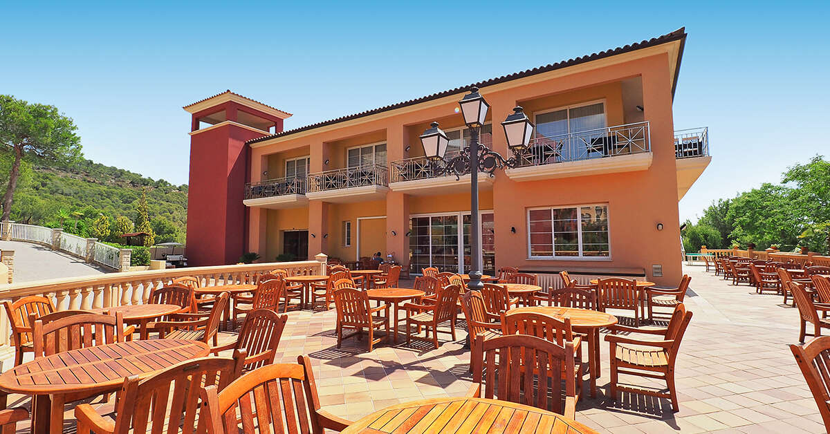 Ein Foto von der Terrasse im Hotel Bordoy Don Antonio