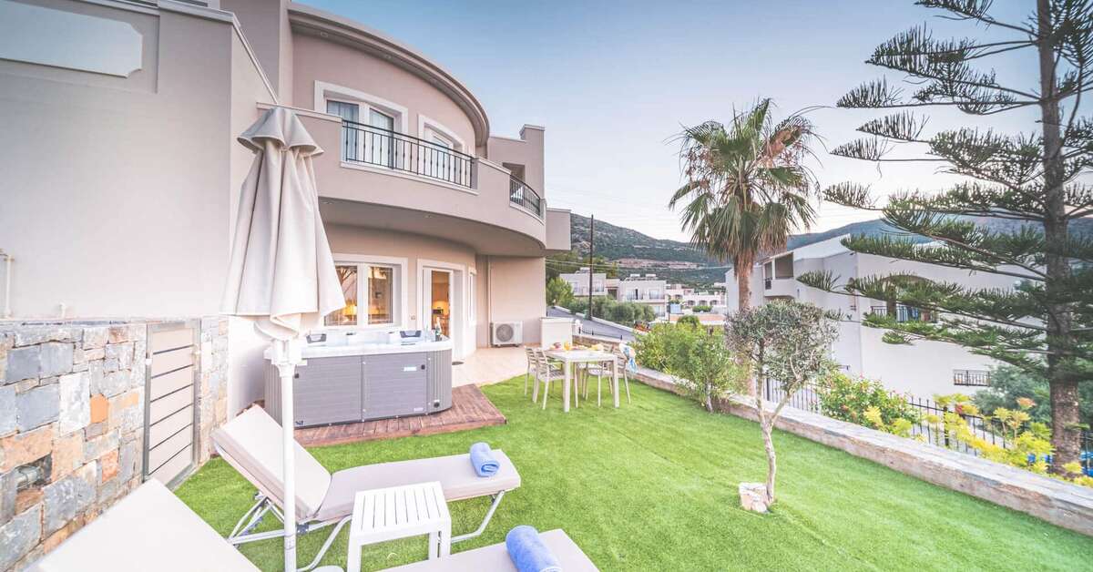 Ein Foto von der Terrasse im Rainbow Apartments