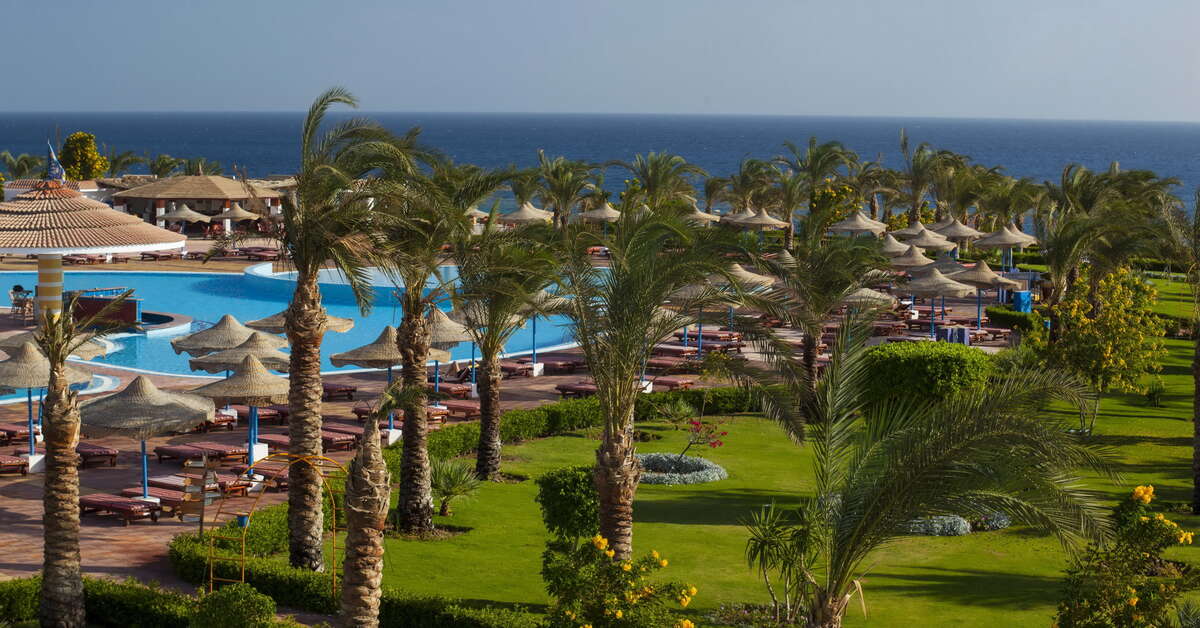 Ein Foto von der Außenansicht des Fantazia Resort Marsa Alam