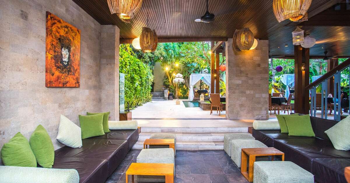 Een foto van het interieur van The Elysian Boutique Villa Resort