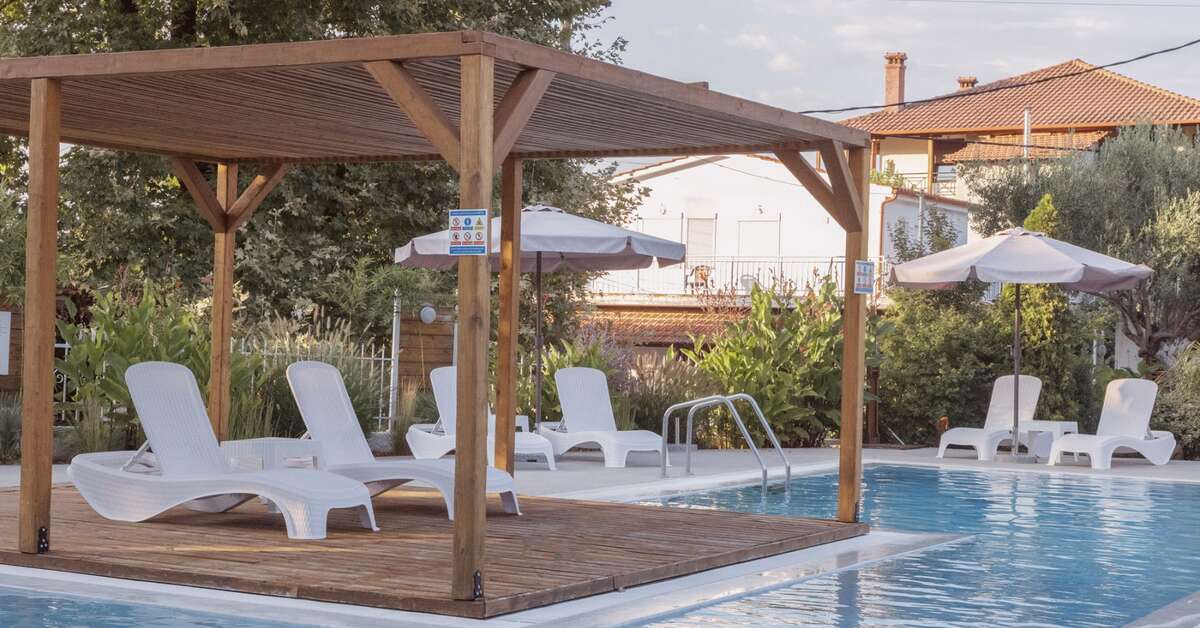 Een foto van het zwembad bij Agorastos Boutique Hotel