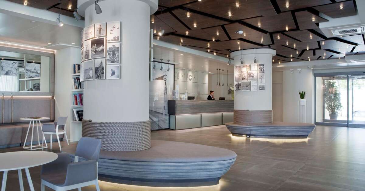 Een foto van het interieur van Hotel Nautilus