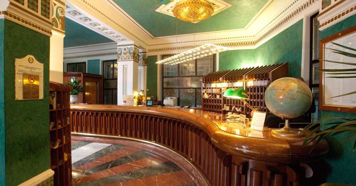 Een foto van het interieur van Hotel Roma Florence