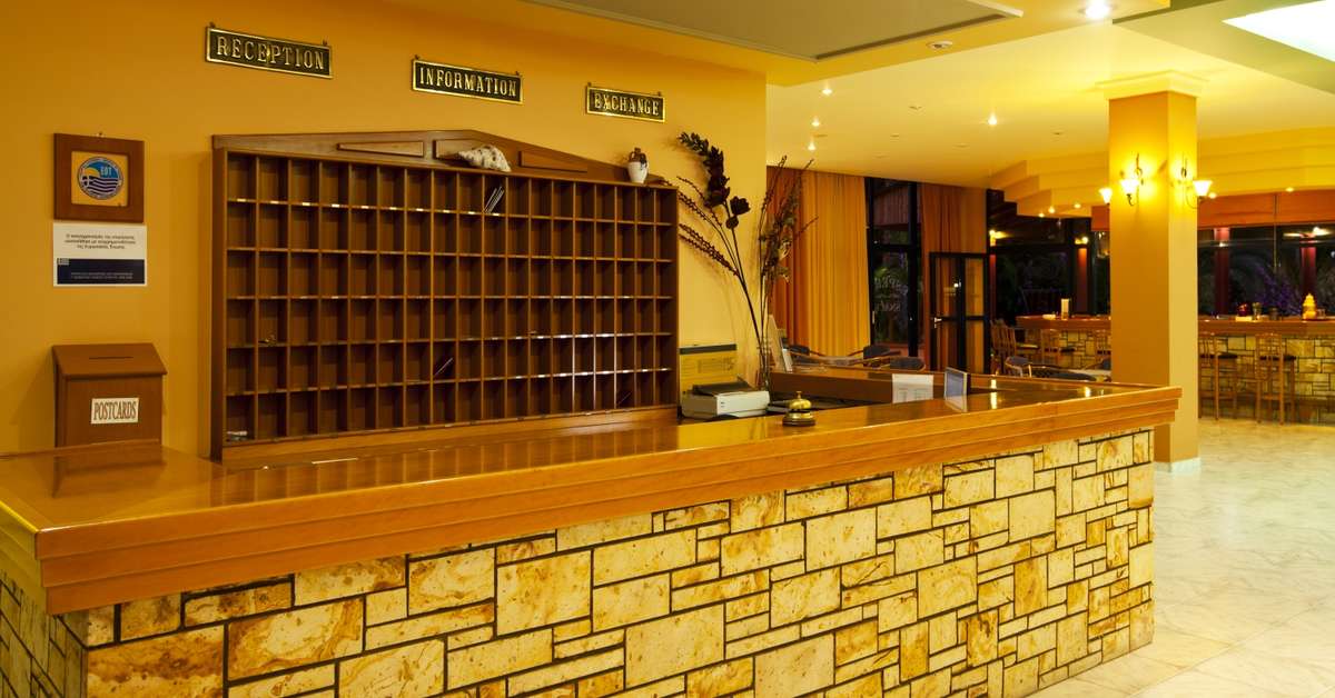 Een foto van het interieur van Hotel Esperia