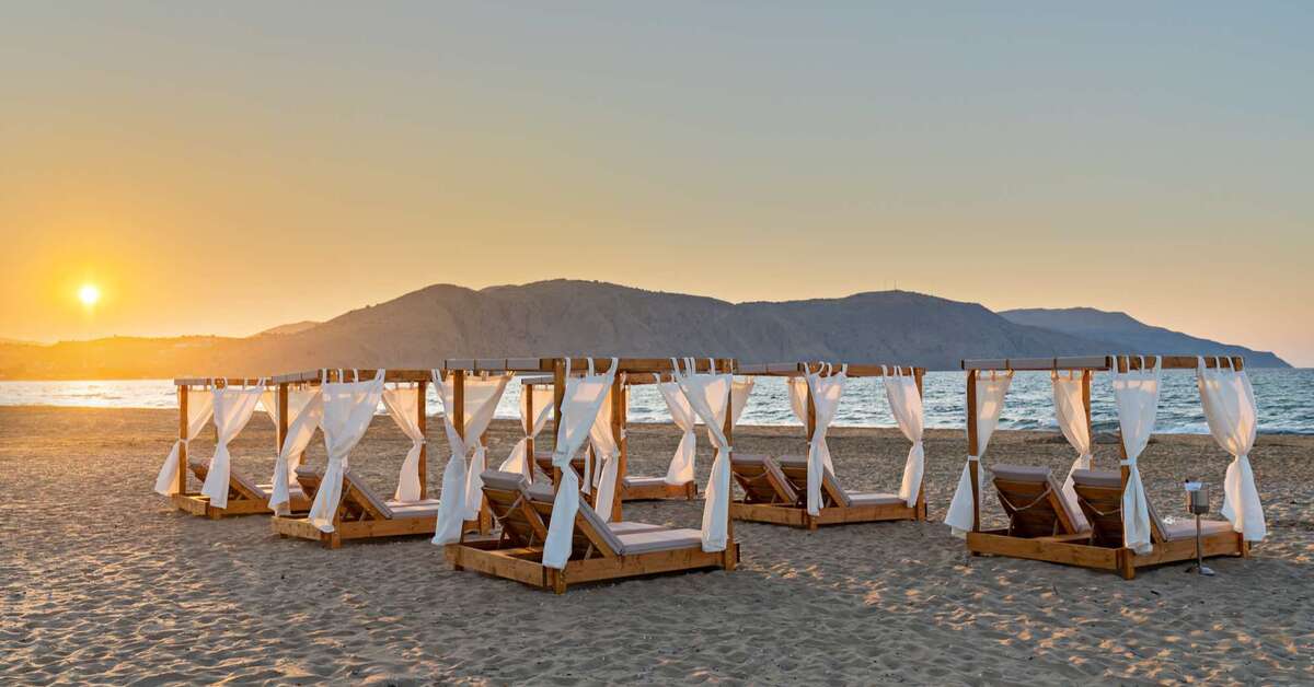 Ein Foto vom Strand beim Georgioupolis Suites