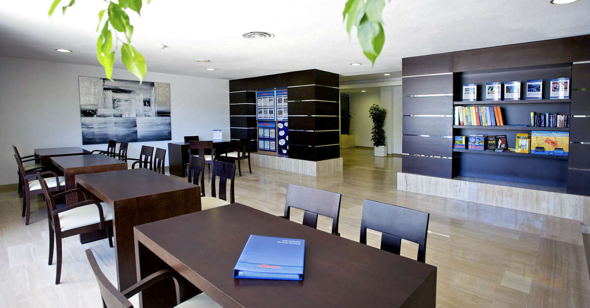 Een foto van het interieur van Hotel Condesa