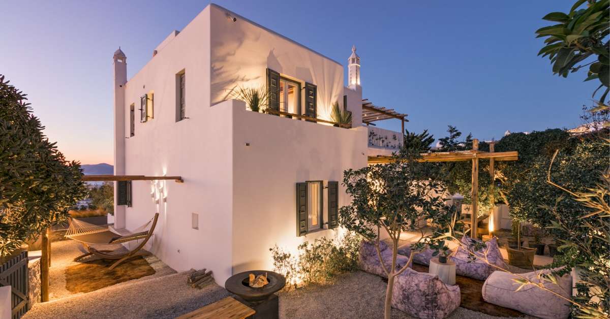 Een foto van de buitenkant van Belvedere Hotel Mykonos