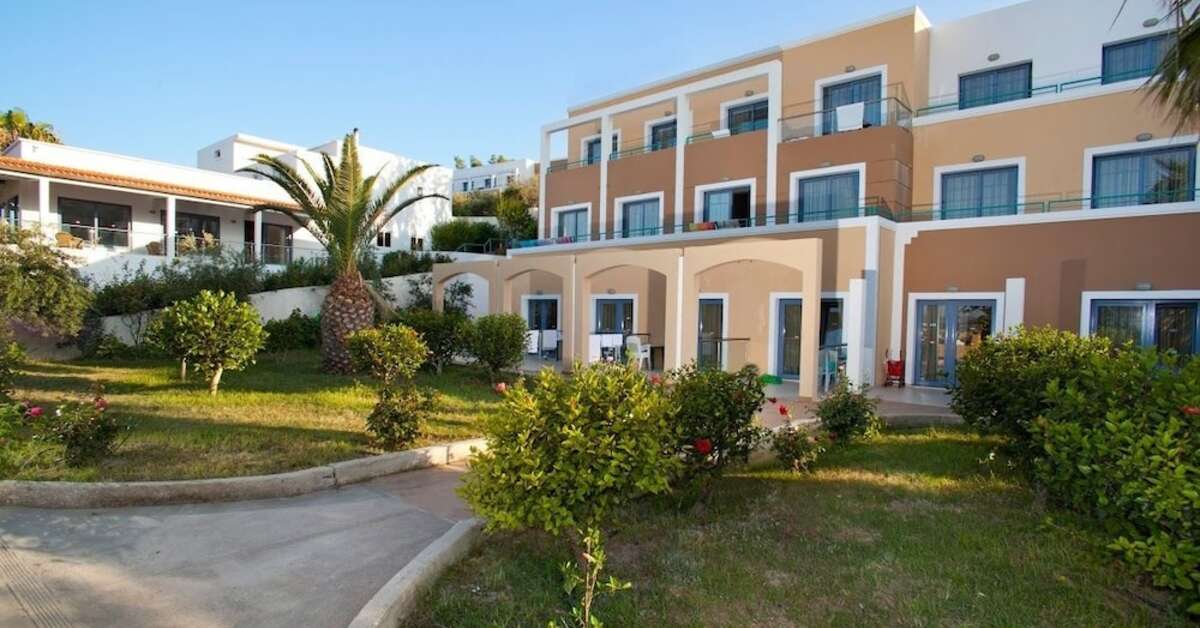 Ein Foto von der Außenansicht des Hermes Hotel