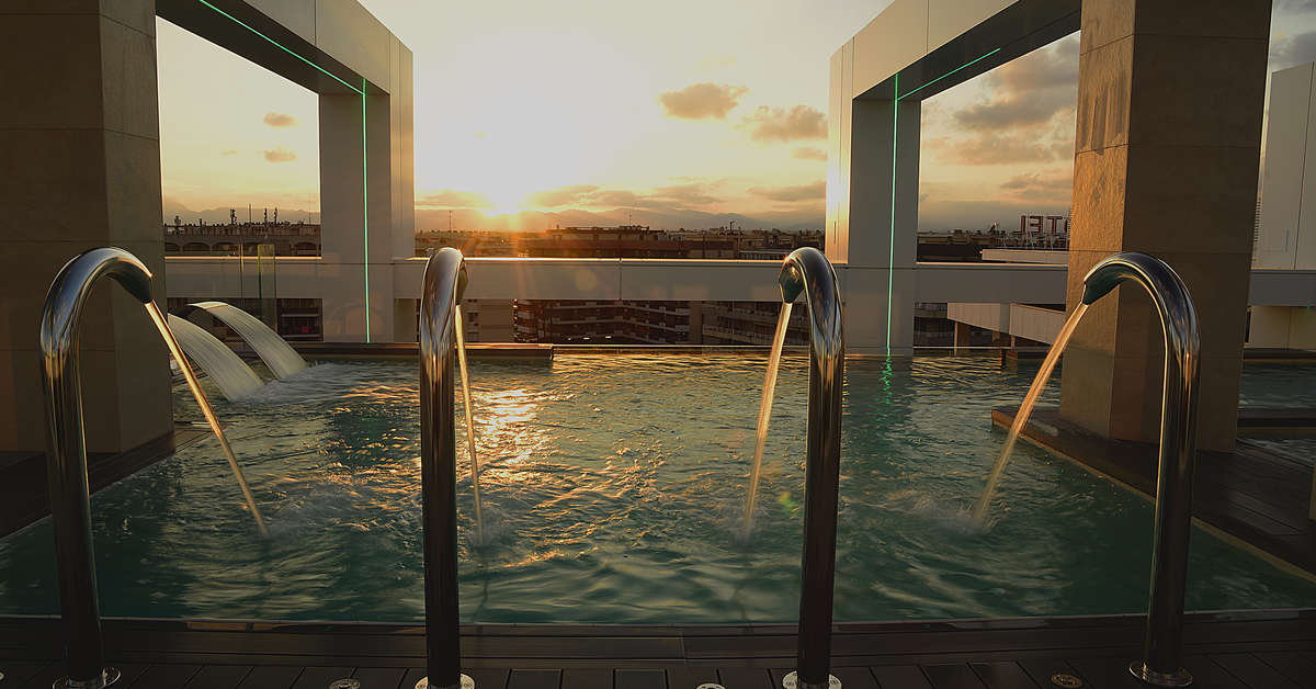 Een foto van het zwembad bij Hotel Olympus Palace