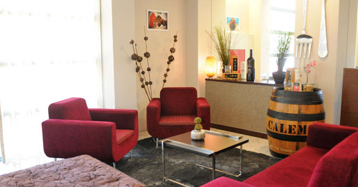 Een foto van het interieur van Eurostars Oporto Hotel