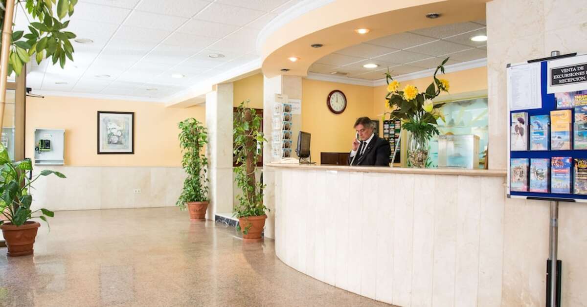 Een foto van het interieur van Hotel Camposol