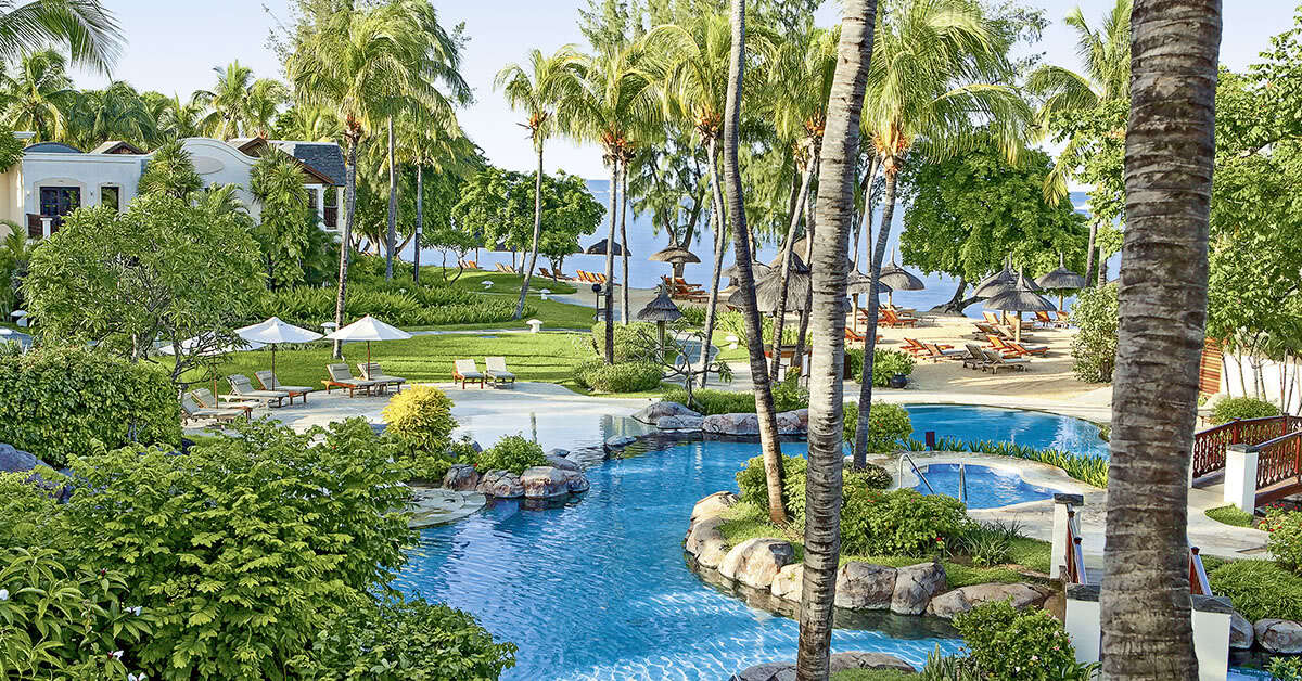 Een foto van het zwembad bij Hilton Mauritius Resort & Spa