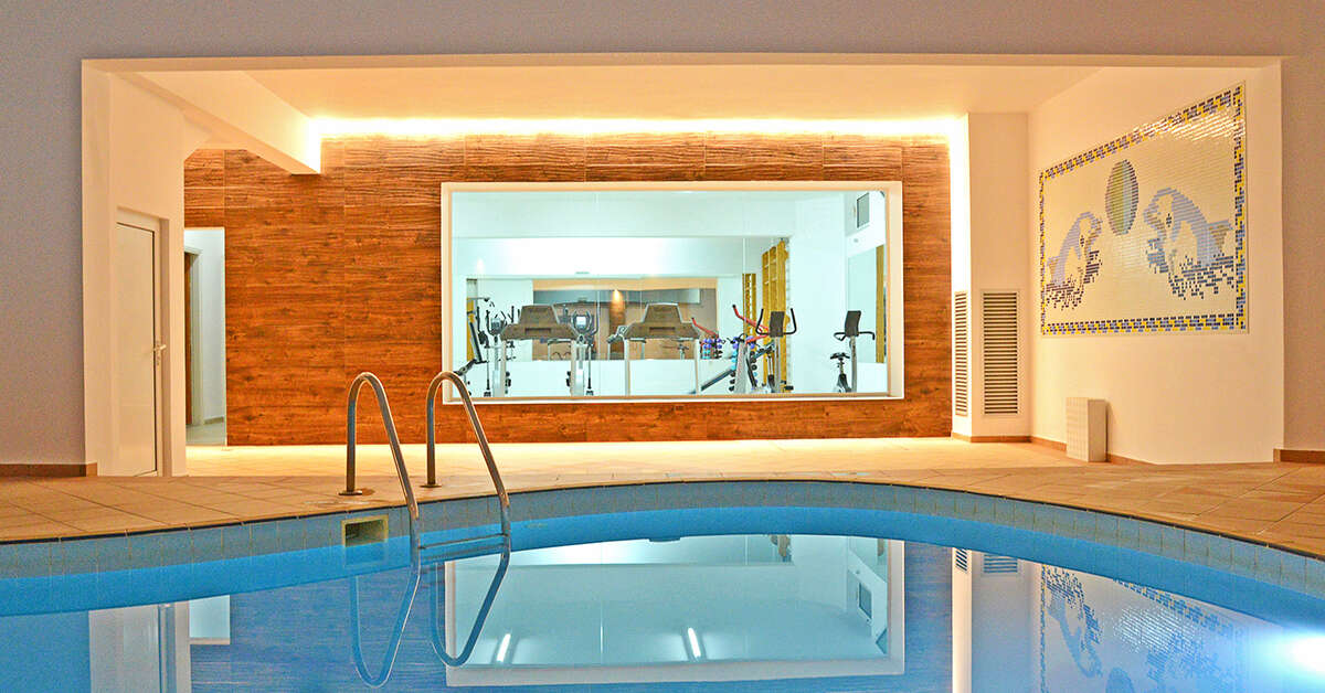 Ein Foto vom Pool im Magda Hotel