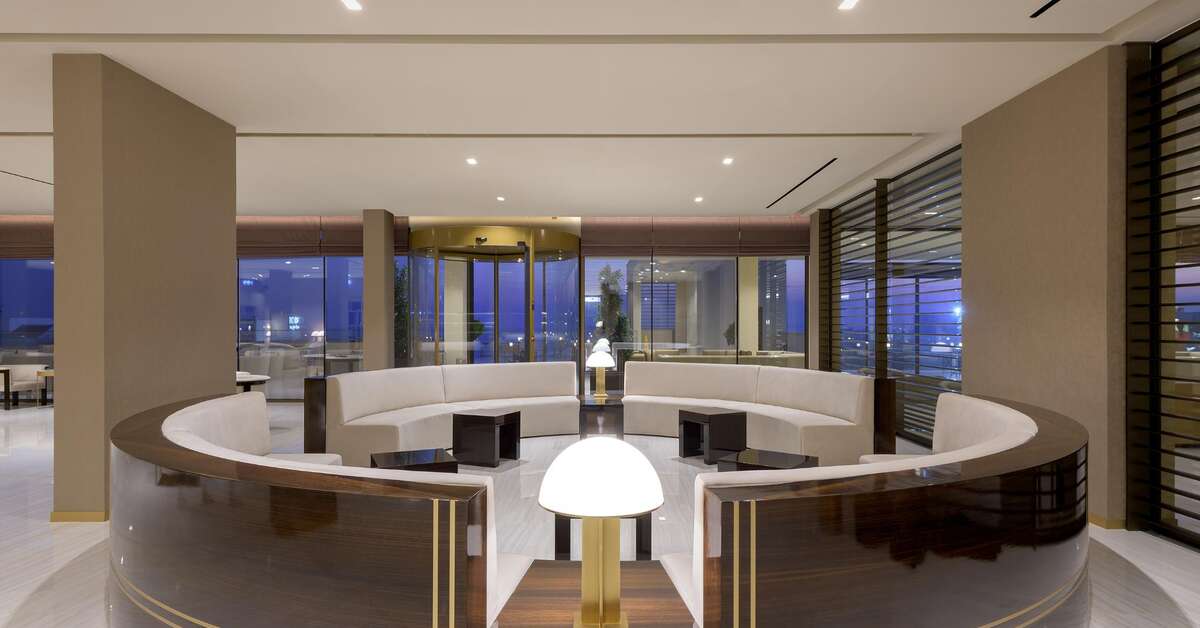 Een foto van het interieur van Amarande Hotel