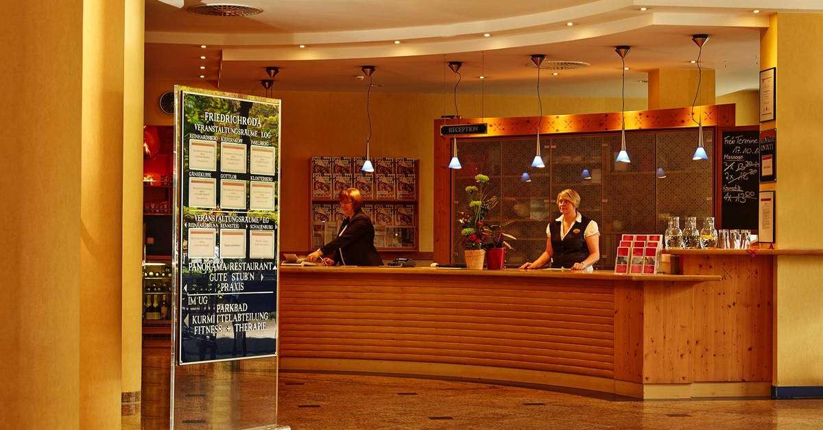 Een foto van het interieur van H Plus Hotel & Spa Friedrichroda
