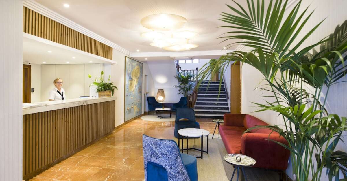 Een foto van het interieur van Hotel Osiris Ibiza