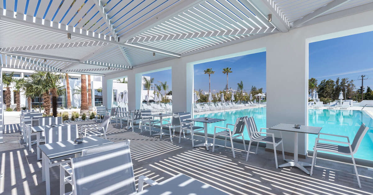 Een foto van het terras bij Blue Lagoon Ocean