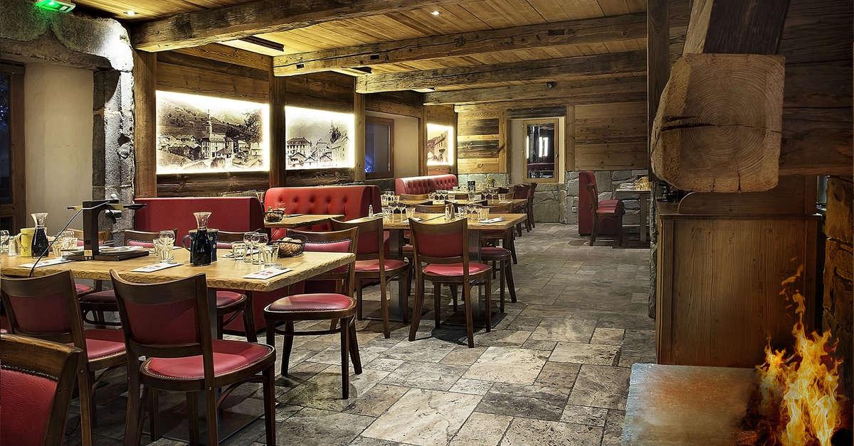 Een foto van het interieur van Hotel Alpen Roc