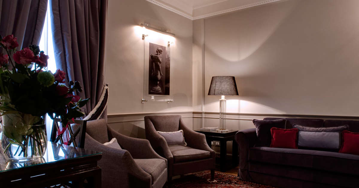 Een foto van het interieur van Grand Hotel Francia & Quirinale