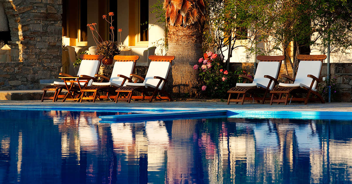 Een foto van het zwembad bij Yria Boutique Hotel & Spa