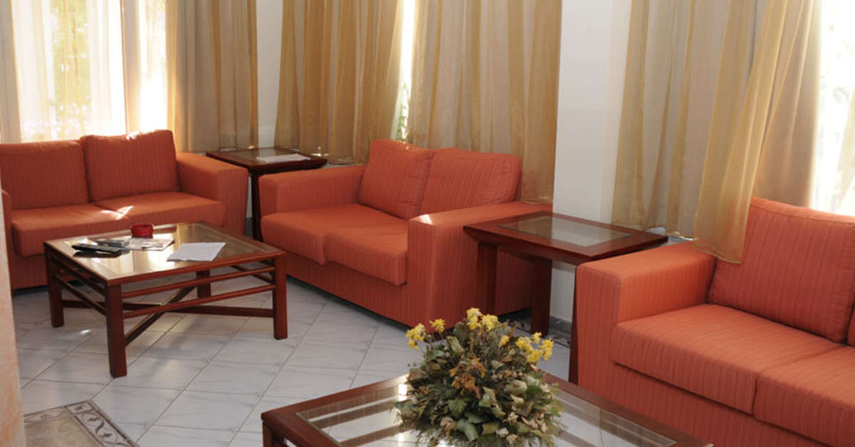 Een foto van het interieur van Creta Mare Hotel Plakias