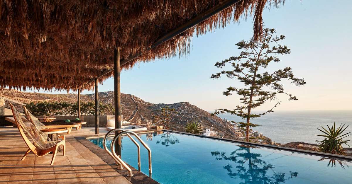 Ein Foto vom Pool im Myconian Utopia Relais & Chateaux