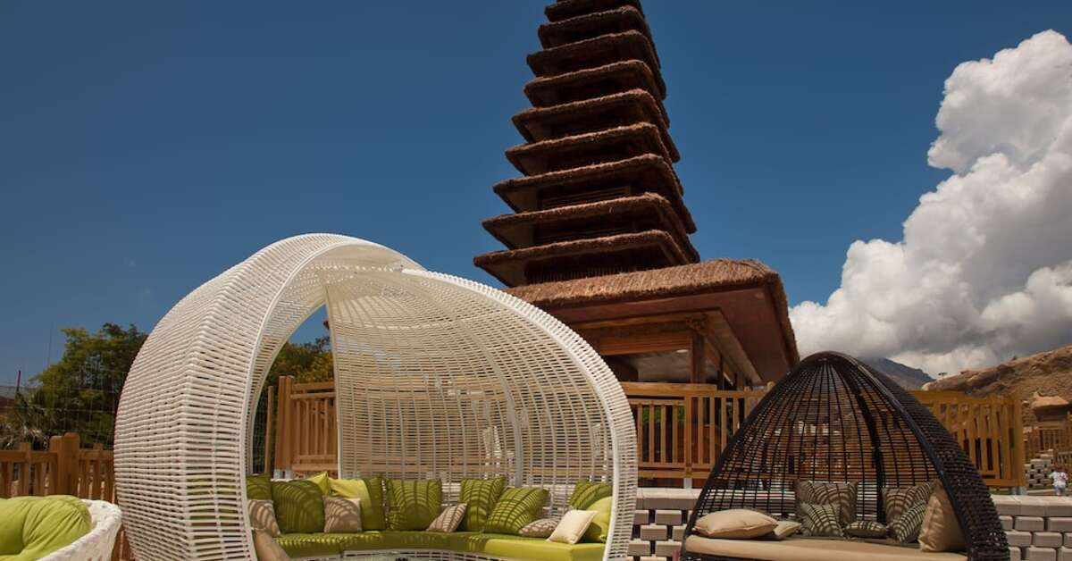 Een foto van het terras bij Magic Natura Waterpark Resort