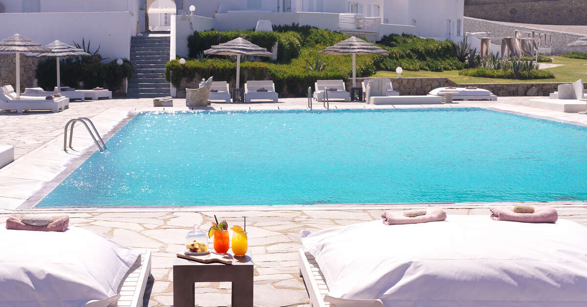 Een foto van het zwembad bij Mykonos Bay Hotel