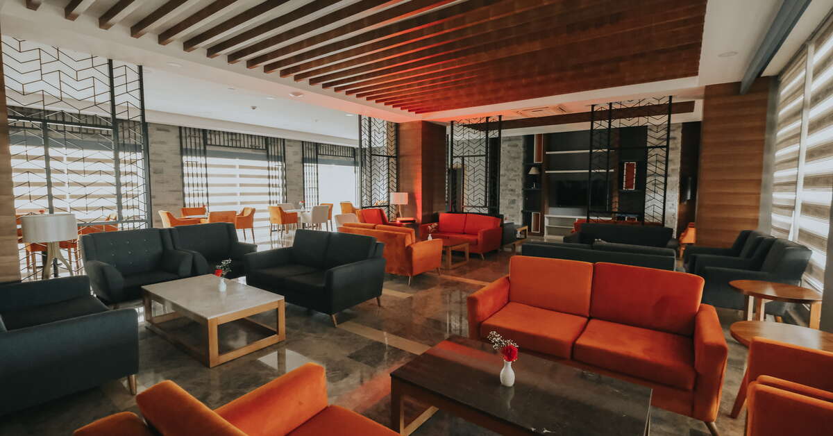 Een foto van het interieur van Saturn Palace Resort